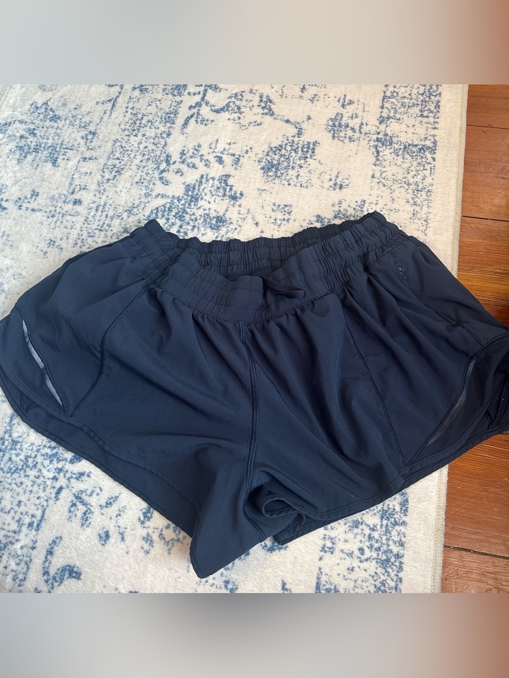 lululemon athletica Navy Elastic-Waist Athletic Shorts